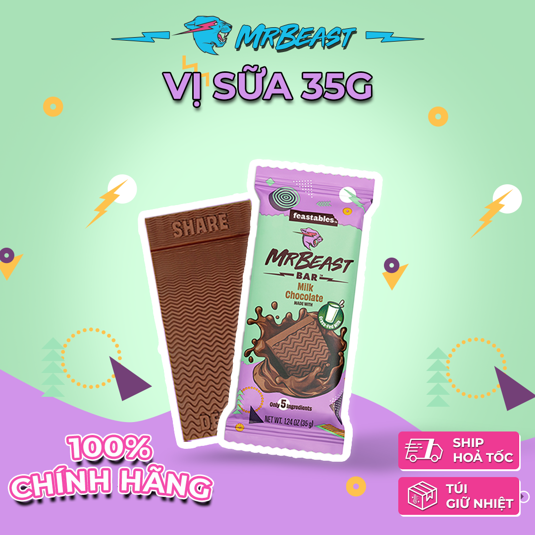 Socola MrBeast Feastables Vị sữa 35g