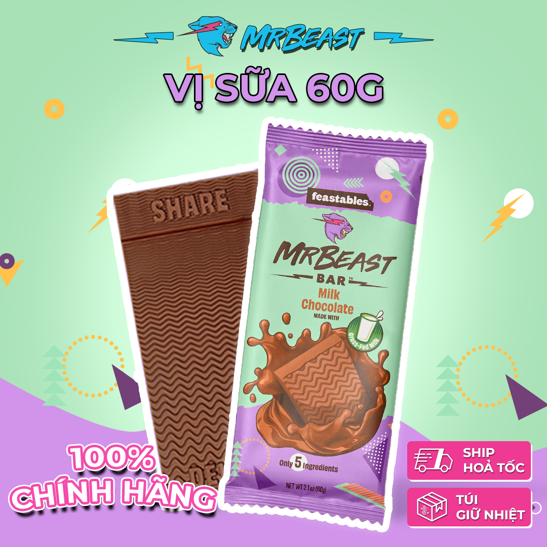 Socola MrBeast Feastables Vị sữa 60g