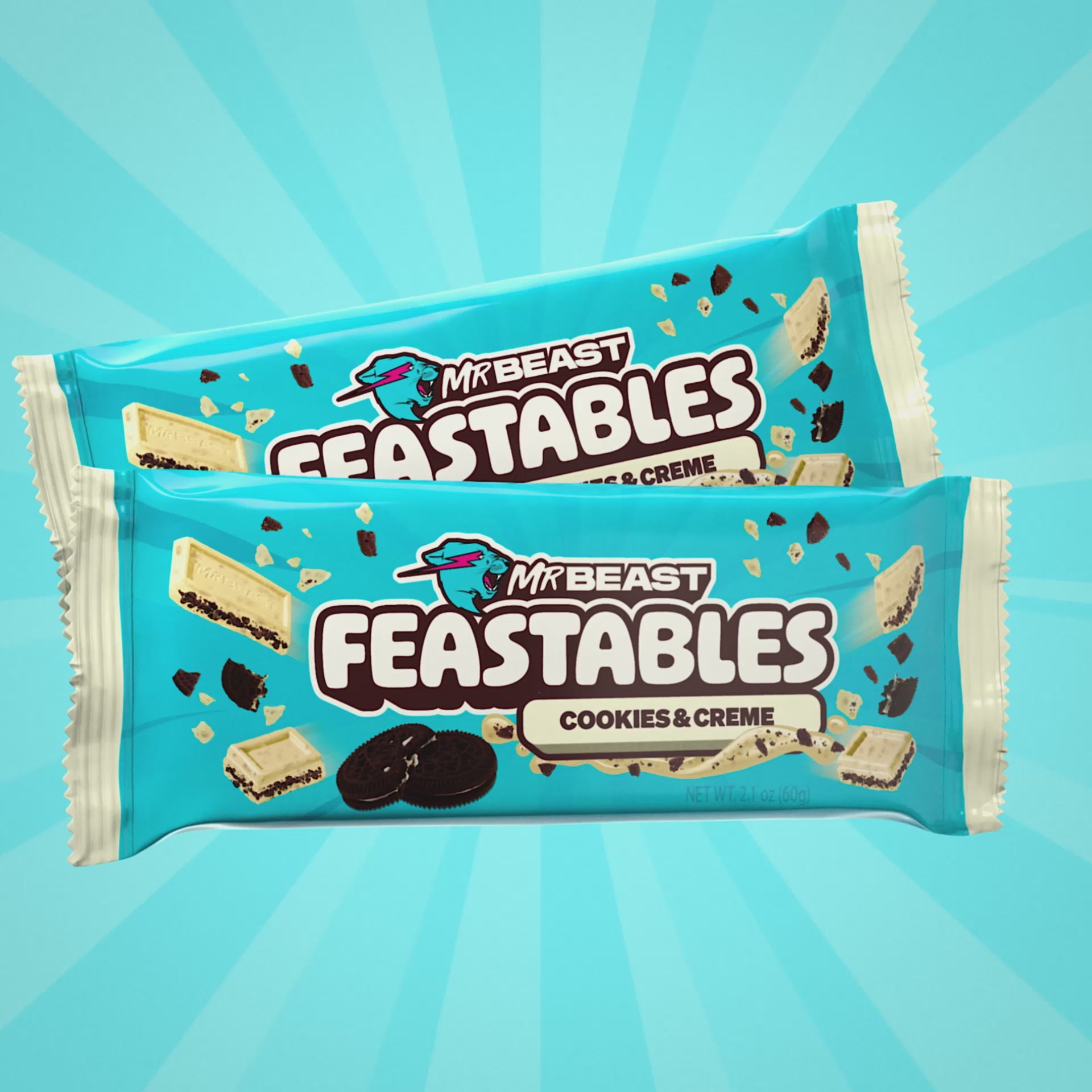 [Chính Hãng] Feastables MrBeast Socola Vị Bánh Quy và Kem 60g